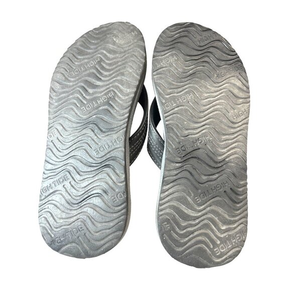 High Tide Girls Flip Flops Black Size 2 - Picture 6 of 7